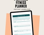 Daily Workout Log Printable | Fitness Planner PDF | Gym Tracker | Weight & Cardio Log | A4 A5 US Letter