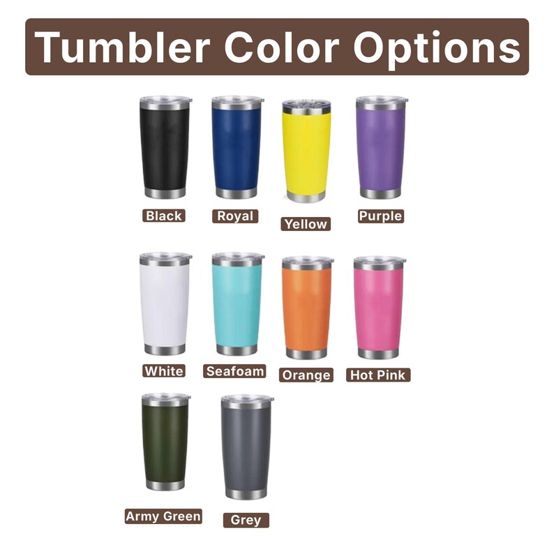 20oz Personalized Stainless Steel Tumbler, Gift for her, Travel Mug, Travel Custom Tumbler,Mother's Day,Custom Name Cup Birthday,Insulated, image 4