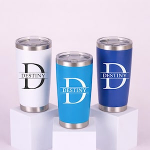 Personalized 20 oz Tumbler,Bridesmaid Tumbler, Laser Engraved Tumbler, Insulated Tumbler, Custom Name Travel Mug, Stainless Steel water cup