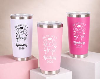 Personalized Stainless Steel Tumbler 20OZ, Girls Trip Cup, Family Reunion,  Custom Beach Travel Mug, Vacation Personalized Tumbler
