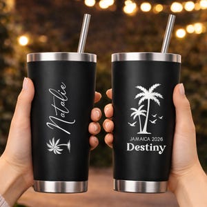 Personalized Stainless Steel Tumbler, Custom Travel Mug, Birthday Gift