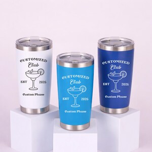 20oz Personalized Stainless Steel Tumbler, Gift for her, Travel Mug, Travel Custom Tumbler,Mother's Day,Custom Name Cup Birthday,Insulated, image 2