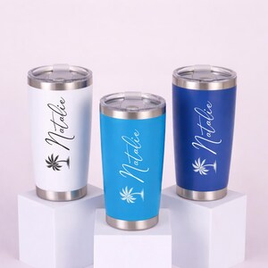 20oz Personalized Stainless Steel Tumbler, Mother's Day, Custom Name Cup Birthday, Travel Mug, Travel Custom Tumbler, Gift for her immagine 2
