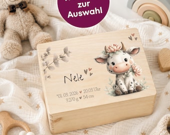 Caja de recuerdos personalizada para bebé / Regalo de bautizo / Caja de recuerdos para bebé / Regalo para baby shower / Caja de recuerdos de madera personalizada / Regalo para recién nacido