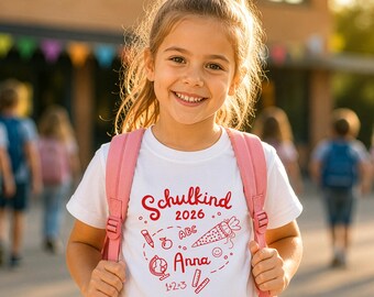 Camiseta personalizada para el primer día de clases (2026) / Camiseta con nombre personalizado