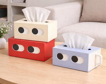 Minimalist Tissue Box Cover – Modern Tissue Holder for Bathroom, Living Room or Desk, Decorative Tissue Box Organizer