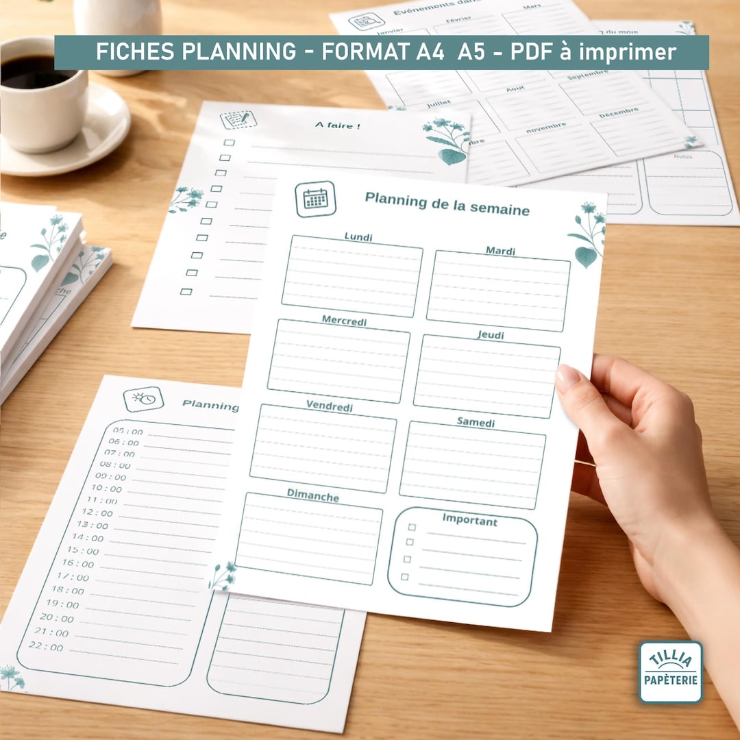 Printable Planner Pack – Day, Week, Month, Year & To-do List - Etsy