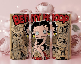 Retro Betty Boop Tumbler Wrap – 20oz 30oz PNG (Digital Download)