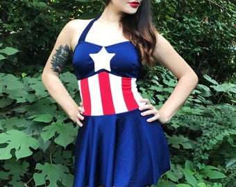 captain america swimsuit etsy