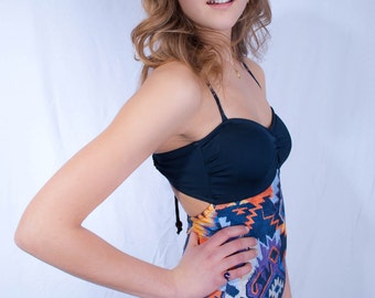 SALE- Katherine Tieback Tribal Print Swimsuit