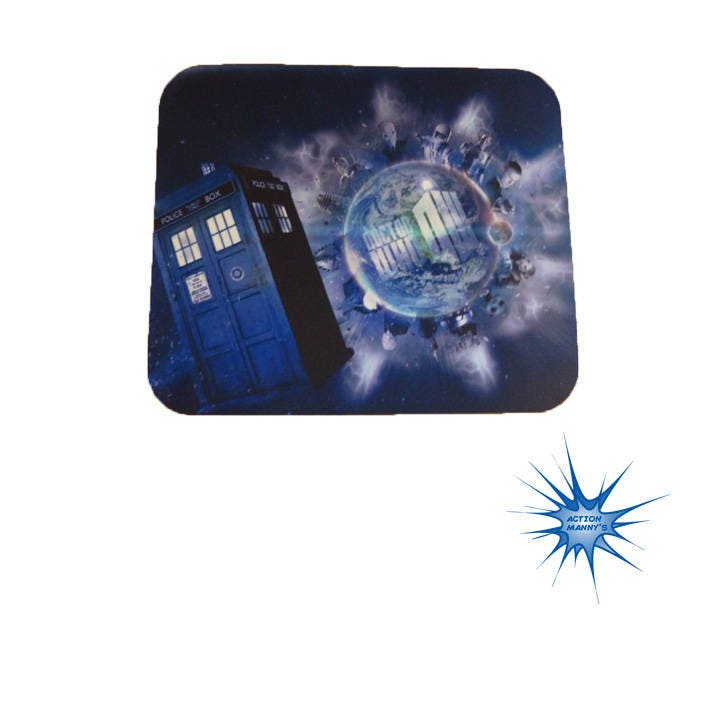 Dr Who Tardis Doctor TV Art fire Rubber anti-slip PC laptop Gaming mouse mat pad 