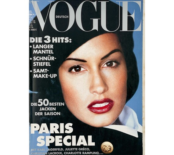 VOGUE Germany September 1993 — Yasmeen Ghauri Cover (sheila
