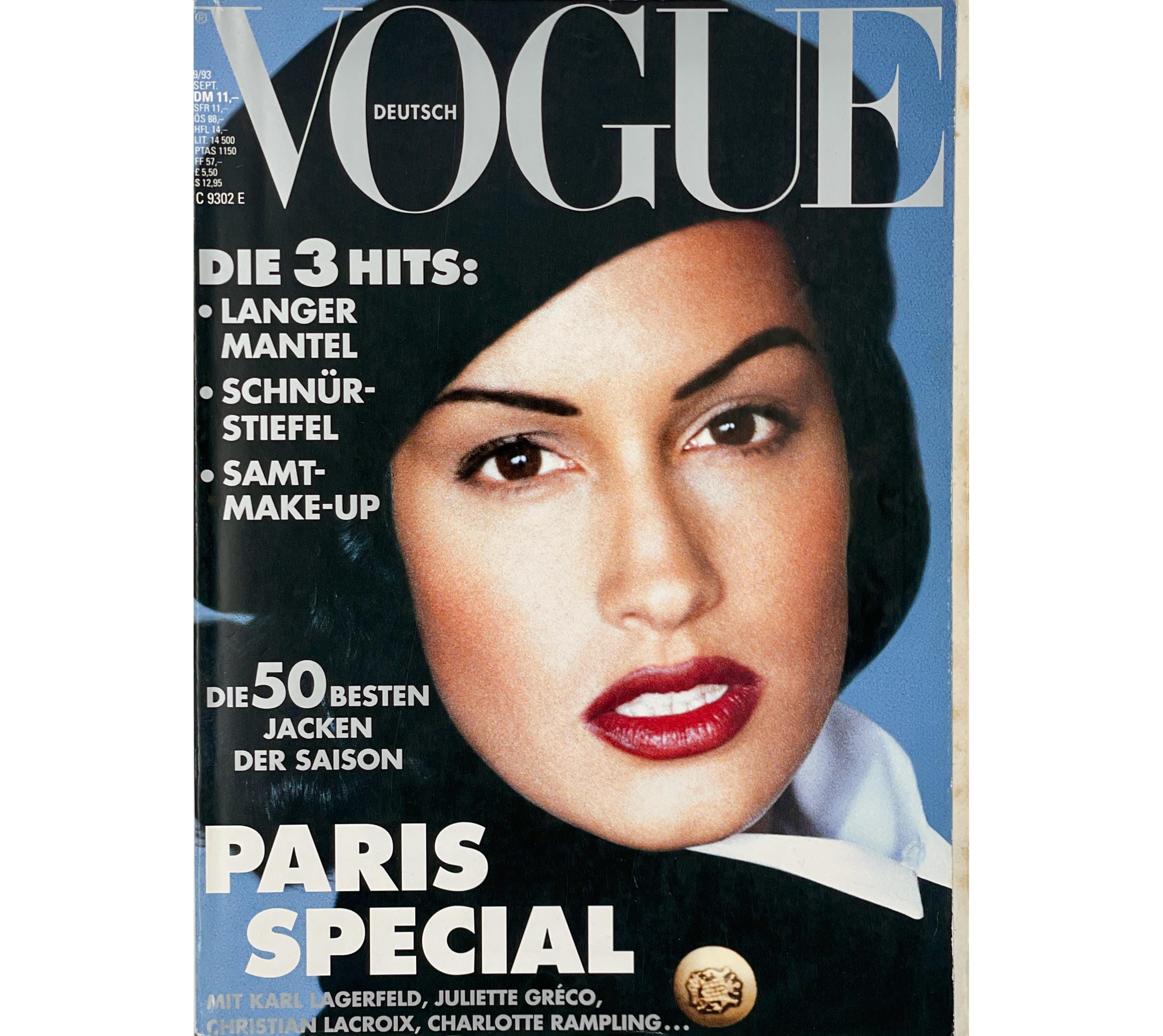 VOGUE Germany September 1993 — Yasmeen Ghauri Cover (sheila