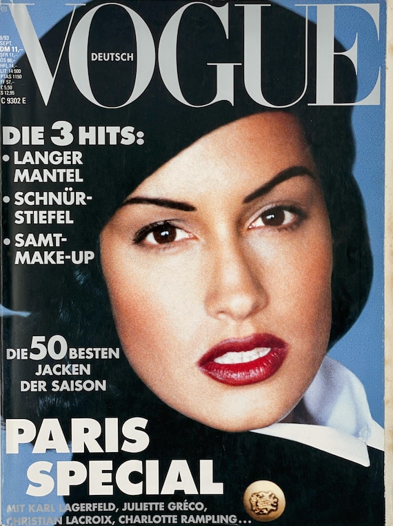 VOGUE Germany September 1993 — Yasmeen Ghauri Cover (sheila