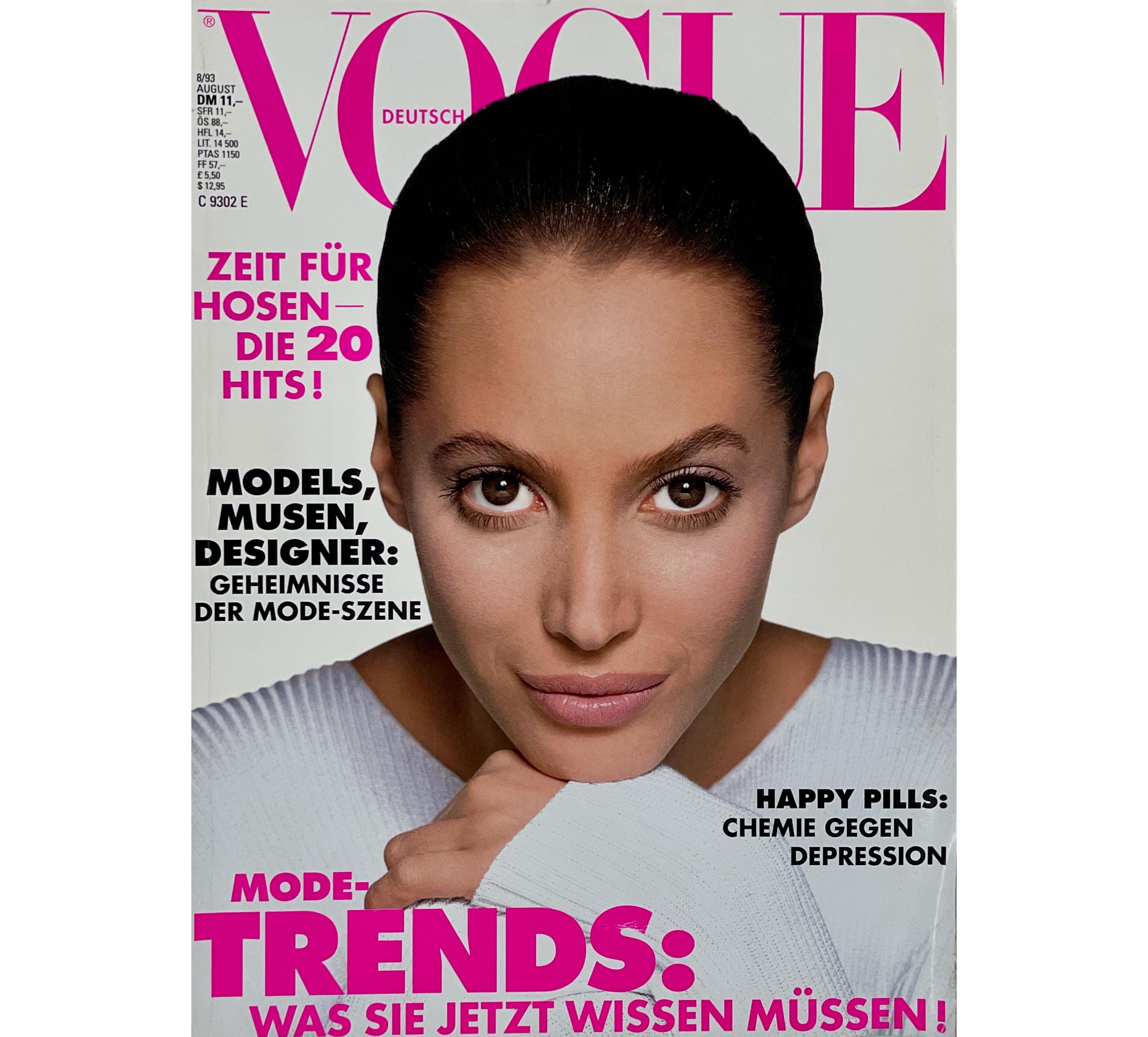 VOGUE GERMANY August 1993 - Christy Turlington Cover Karl