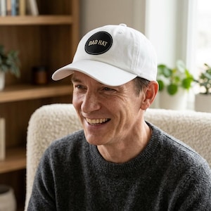 Dad Hat baseballpet met leren patch
