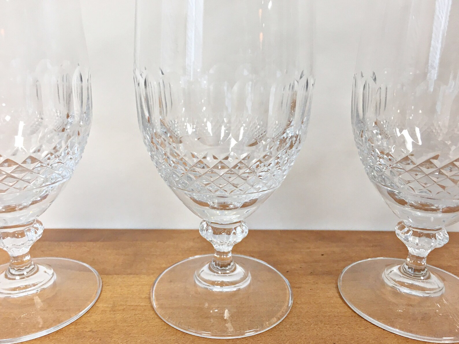 Mikasa Gold Crown Crystal Iced Tea Glasses Stemware Water Etsy