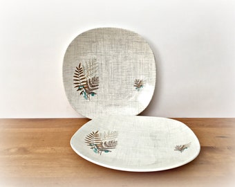 MCM China J & G Meakin Rock Fern Salad Plates REGD SOL 391413