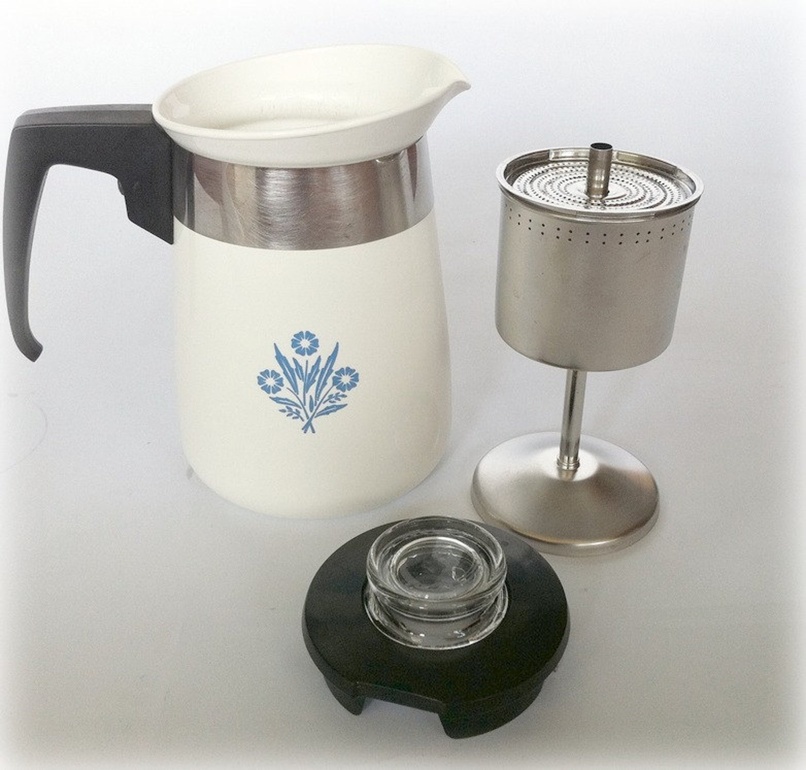 CorningWare Stovetop Percolator Cornflower Country Cottage Etsy