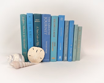 Decorative Light Blue Books Ocean Colors almost 1 Foot of Blue Beach Decor