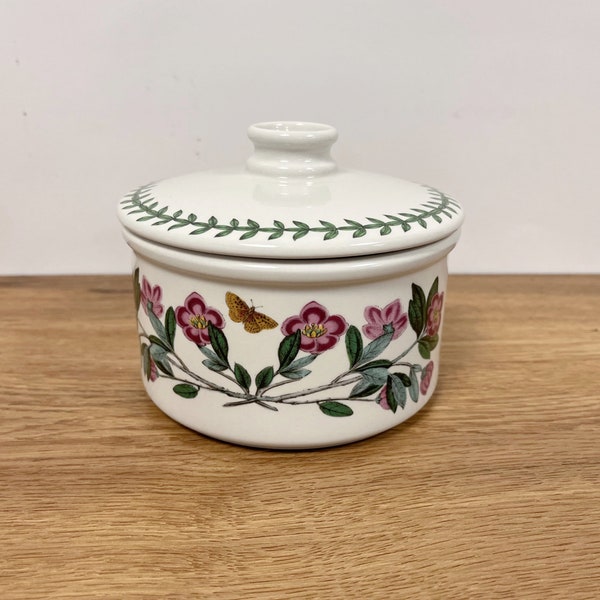 Vintage Portmeirion Botanic Garden Mini Casserole with Lid canister Sugar Jar