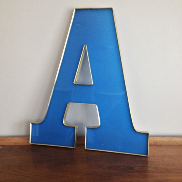 Large Salvaged Wall Letter A Reclaimed Marquee Sign Letter