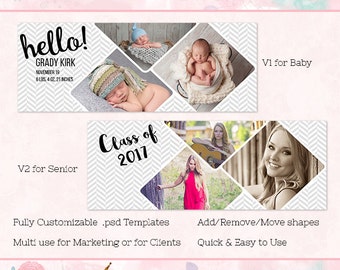 Grey Chevron Facebook Cover/Timeline, Photoshop Template, INSTANT DOWNLOAD