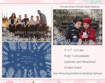 Cartolina di Natale, 5x7 Card (bifacciale) - Instant Download