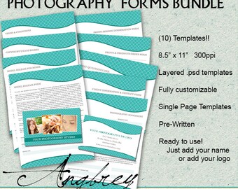 Photographer Forms Bundle, Modelli di Photoshop, Download istantaneo