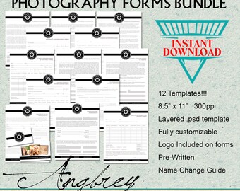 Photographer Forms Bundle, Modelli di Photoshop, Download istantaneo