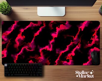 Abstraktes Mousepad XL | Moderne Lava Schreibtischmatte Gaming | Gamer Geschenk Ästhetik