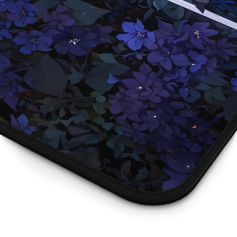 Fallen Warrior Deskmat | Medieval Sword Purple Flowers Mouse Pad | Gaming Desk Mat | Mousepad | Office Desk Accessory | Fantasy Gift image 6
