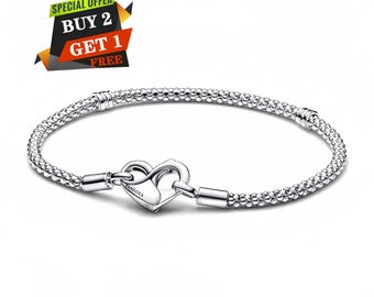 Moments Heart Stud Chain Armband, Minimalistiska Smycken i Sterlingsilver, Resehänge, Present till henne