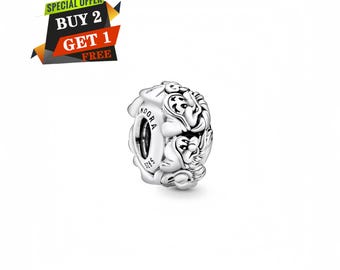 Disney Snow White & the Seven Dwarfs Wrap-Up Charm for Bracelet, S925 Sterling Silver, Travel Pendant