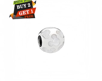 Disney Pearlescent Mickey Silhouettes Charm, Charms for Bracelet, S925 Sterling Silver, Travel Pendant