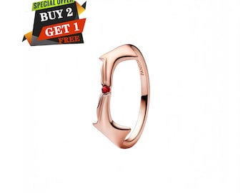 Anillo de la Bruja Escarlata de Marvel, anillo colgante, joyería minimalista, plata de ley 925, colgante de viaje