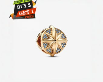 Marvel Captain Marvel Insignia Berlock, Berlocker för Armband, S925 Sterling Silver, Resehänge