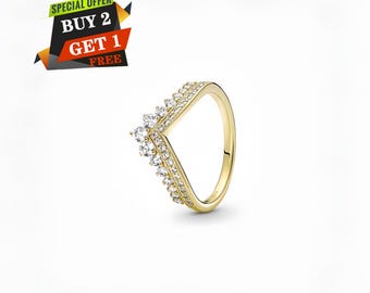 Anillo Tiara Deseo Eterno, Anillo Colgante, Joyería Minimalista, Plata de Ley S925, Colgante de Viaje