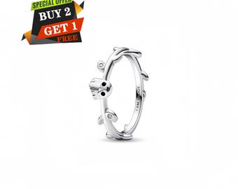 Anillo de hoja de Groot de Guardianes de la Galaxia de Marvel, anillo colgante, plata de ley 925, colgante de viaje