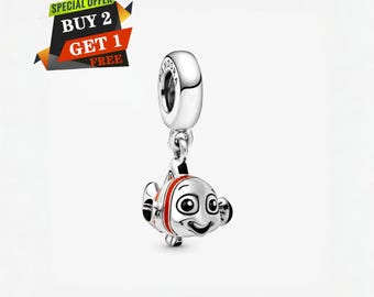 Hitta Nemo-hänge, hängen till armband, 925 sterlingsilver, resehänge