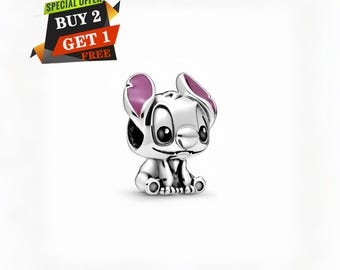 Charm de Disney Lilo y Stitch, charms para pulsera, plata de ley 925, colgante de viaje
