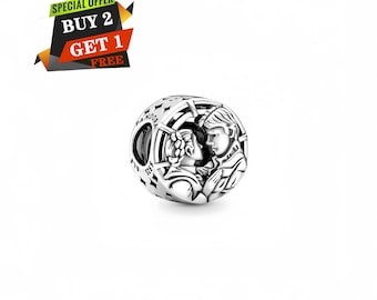Star Wars™ Han Solo & Leia kyss berlock, berlocker till armband, 925 sterlingsilver, resehänge