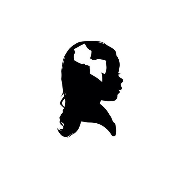 Items similar to Digital Custom Silhouette Portrait on Etsy