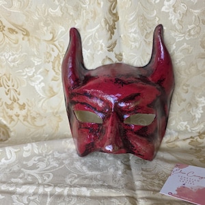 Venetian Devil Half-face Mask, Hand Painted