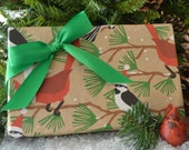 SALE - Snow Birds Christmas Wrapping Paper, Eco-friendly