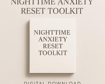 Boîte à outils de réinitialisation de l'anxiété nocturne | Journal du sommeil et suiveurs (numériques)