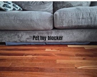 Under couch weighted pet/child toy blocker Fits gaps up to 4 inches