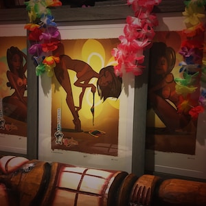 Tanlines : Tiki Girl Premium Art Prints - Set of 3