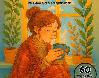 Cozy Girl Coloring Book | Relaxing & Cozy Coloring Pages | Cute Aesthetic Self Care Coloring Book | Stress Relief Gift
