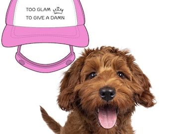 Trucker Hat for Dog, Adjustable Pet Foam & Mesh Cap, Dog Lover Accessory, Color Choices, Size Choices